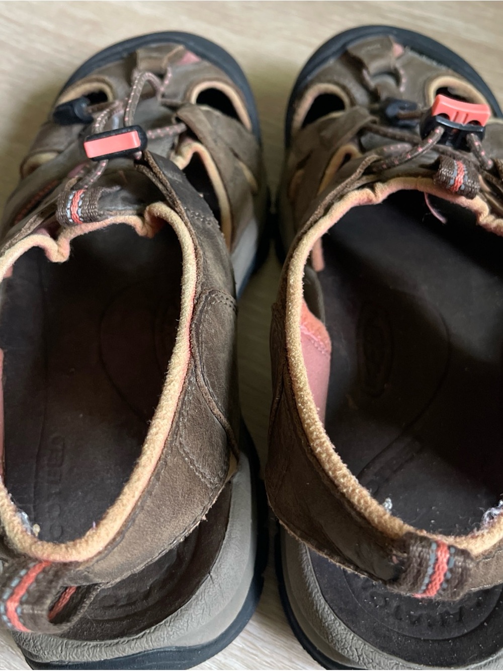 KEEN Newport H2 Leather Sandal Brown Pink Waterproof Hiking Shoes Sandals 8.5 - Picture 7 of 9